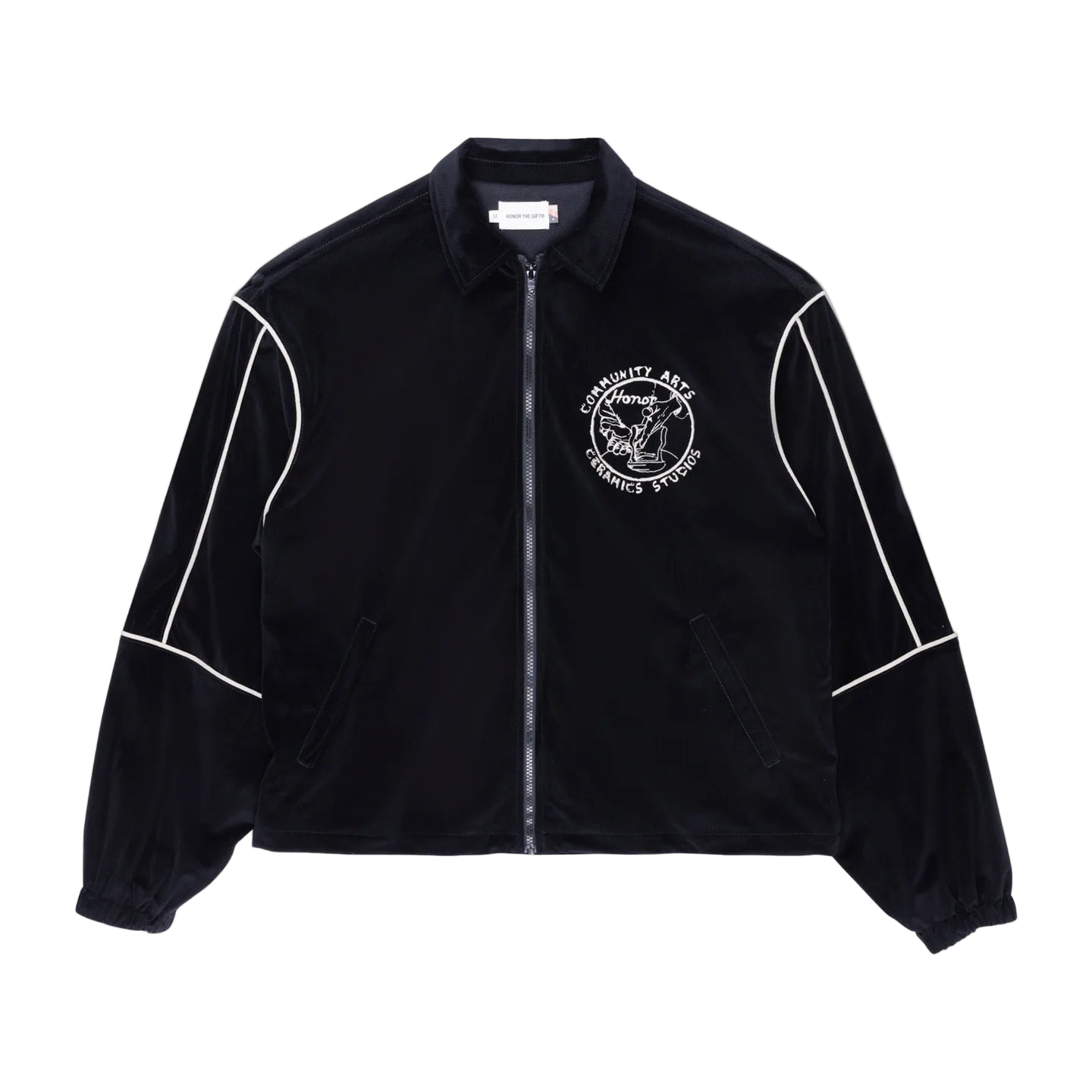 Piping Track Jacket - Black