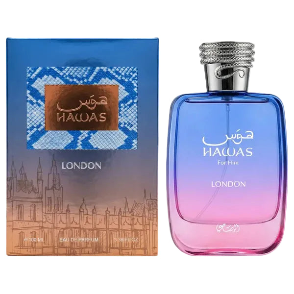 Hawas London by Rasasi EDP 100ml: Saffron, Rose & Vanilla