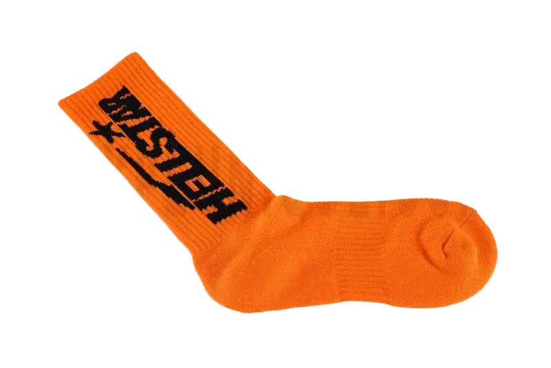 Hellstar Logo Socks Neon Orange