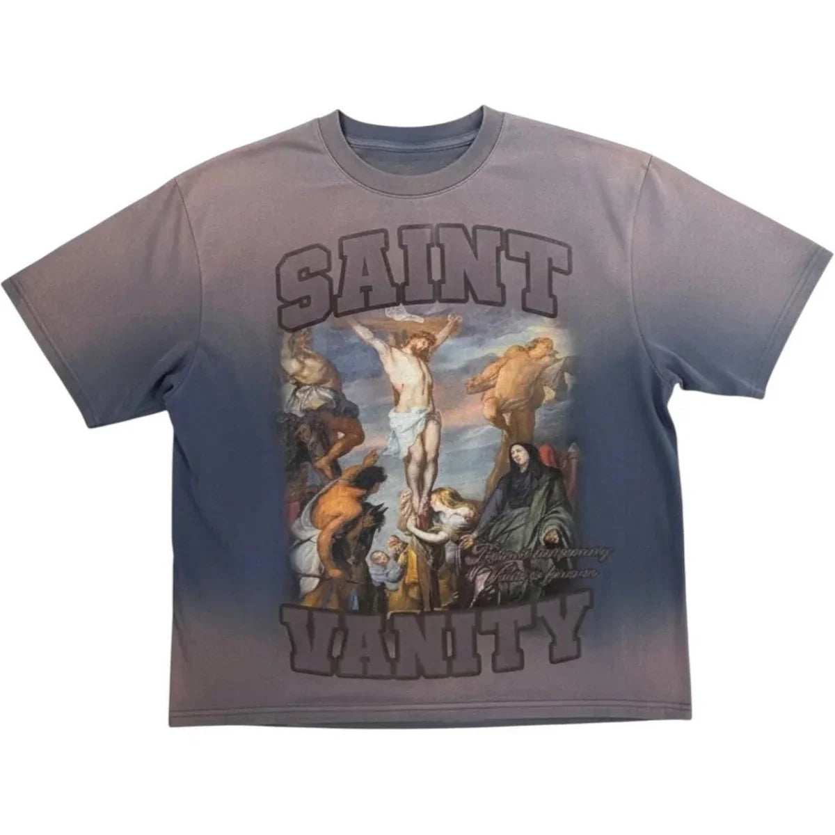 Saint Vanity Pain Is Temporary Tee 'Washed Blue'