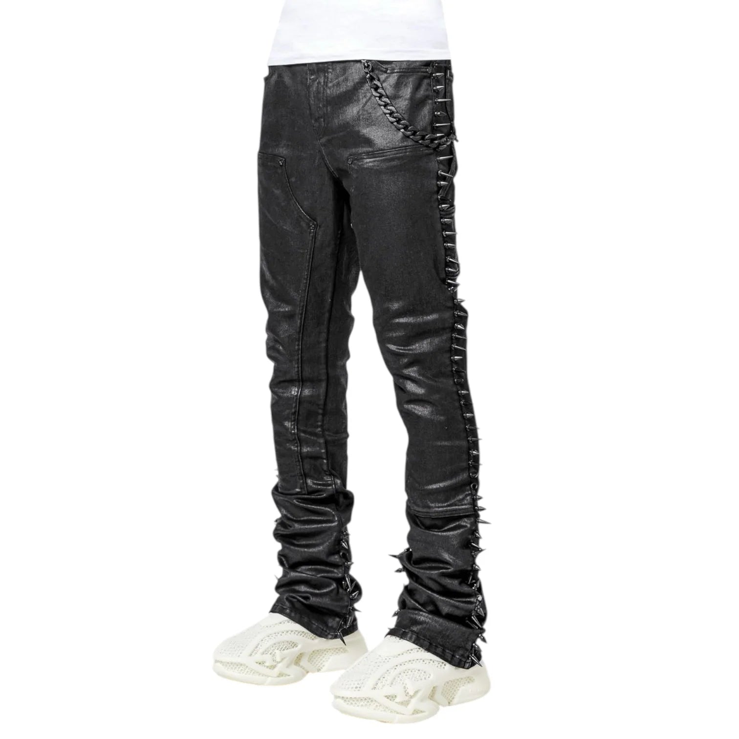 All Black Spikes Denim