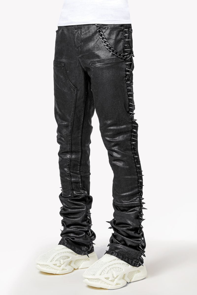 All Black Spikes Denim