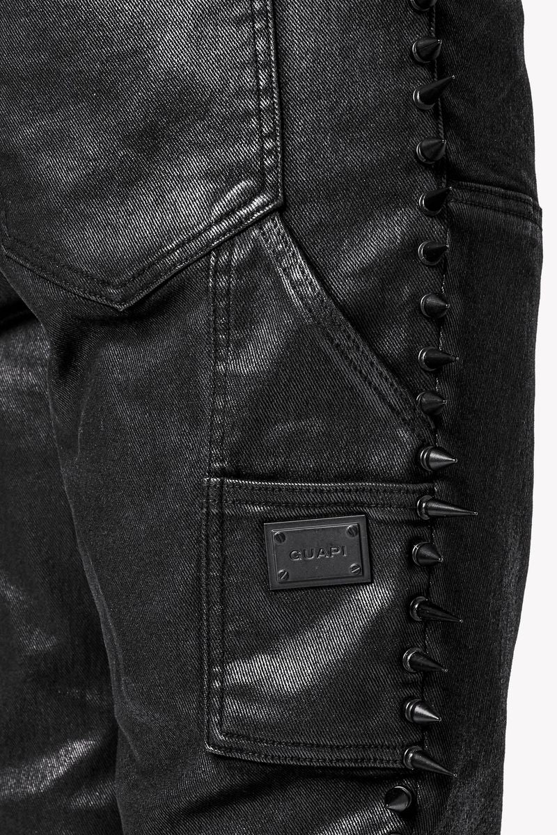 All Black Spikes Denim