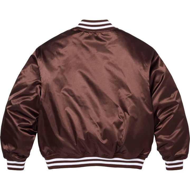 Supreme Champion Satin Varsity Jacket Brown