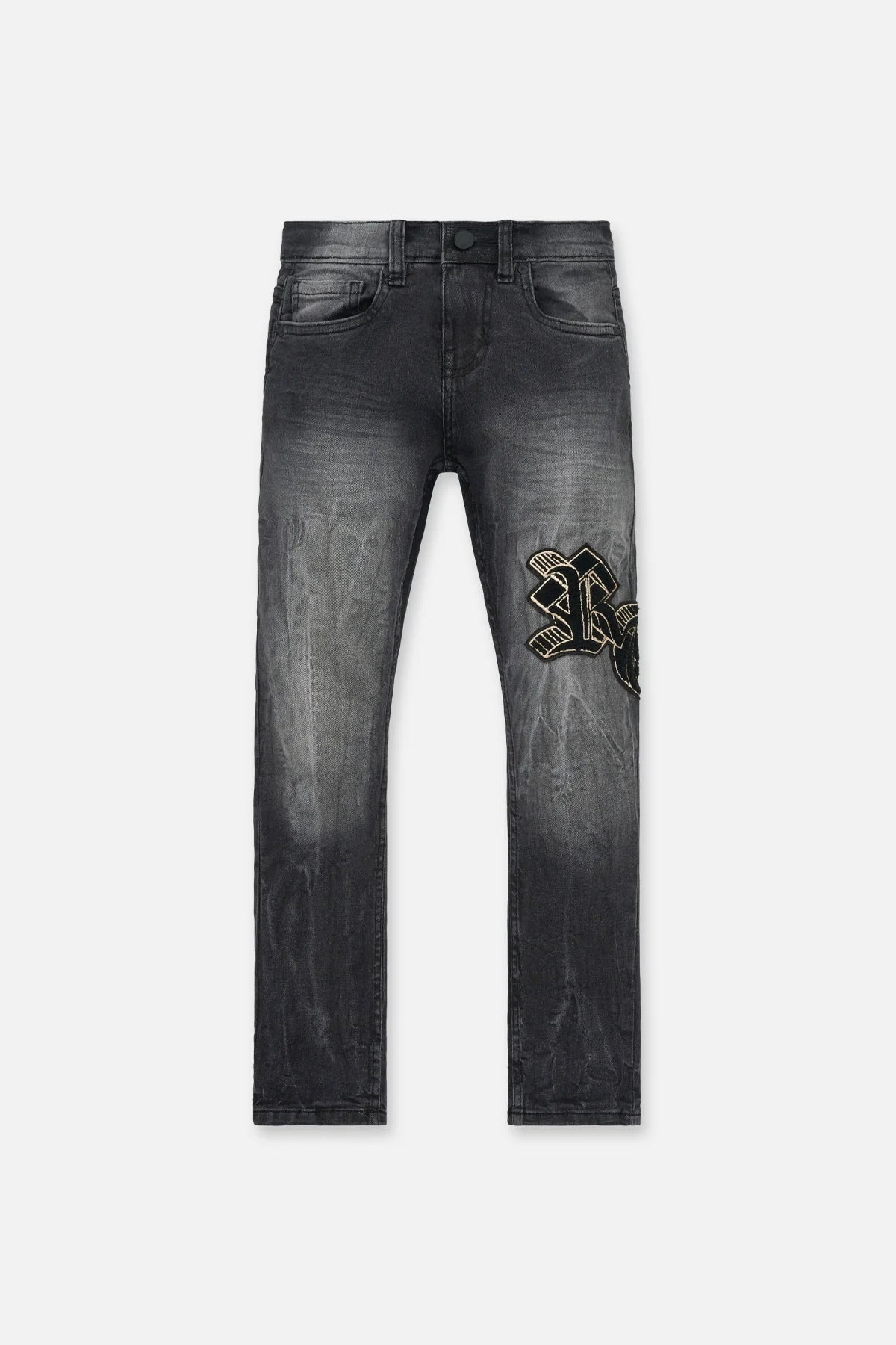 KIDS ANDERSON SKINNY JEAN | GREY STORM OG PATCH