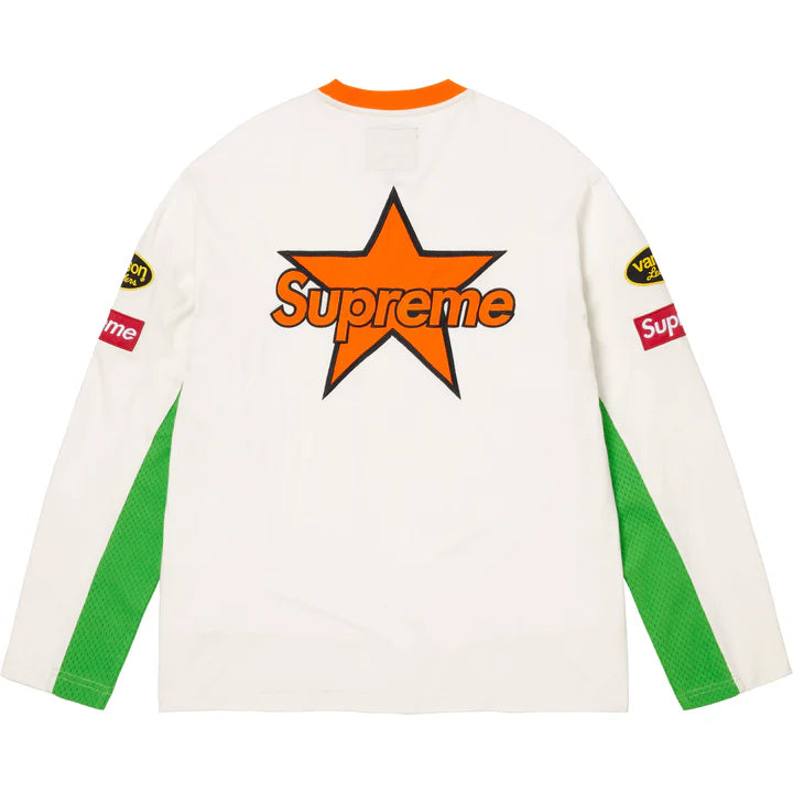 Supreme Vanson Leathers L/S Top White