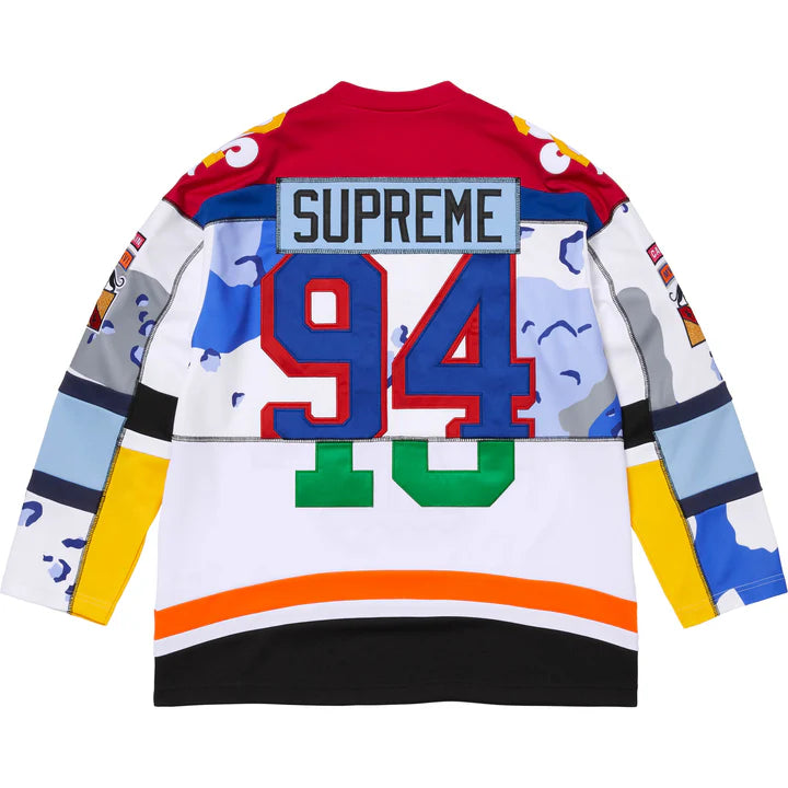 SUPREME PANELED HOCKEY JERSEY 'WHITE' SS26