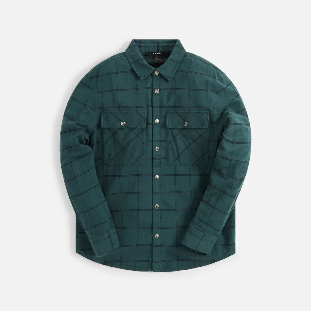 Ksubi Men's Paradox Long Sleeve Shirt Fade (KHAKI)