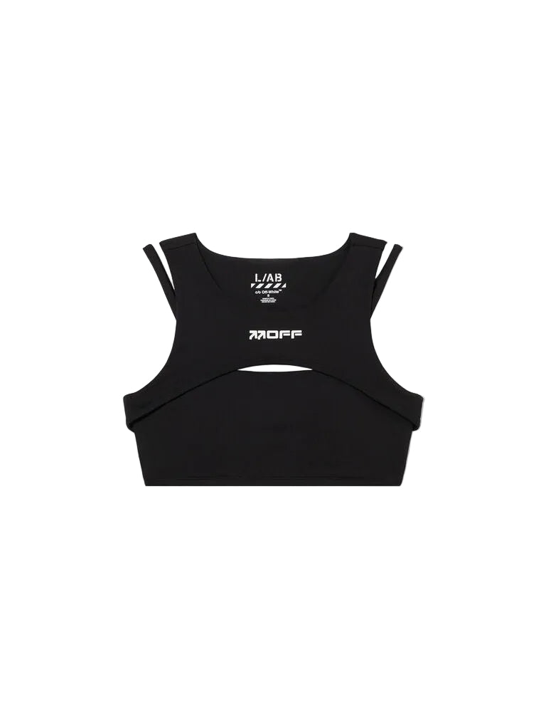 L/AB Cut-Out Logo Crop Top 'BLACK NIGHT'