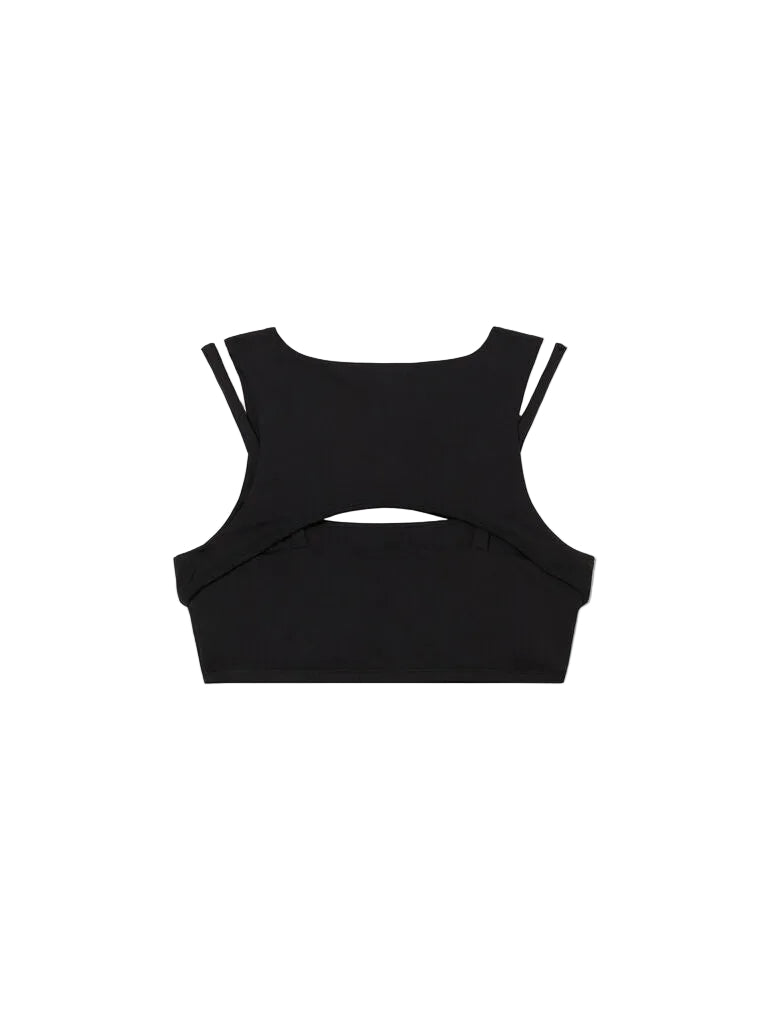 L/AB Cut-Out Logo Crop Top 'BLACK NIGHT'