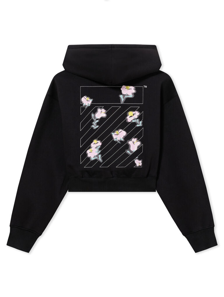 L/AB Crystal Embellished Cropped Hoodie