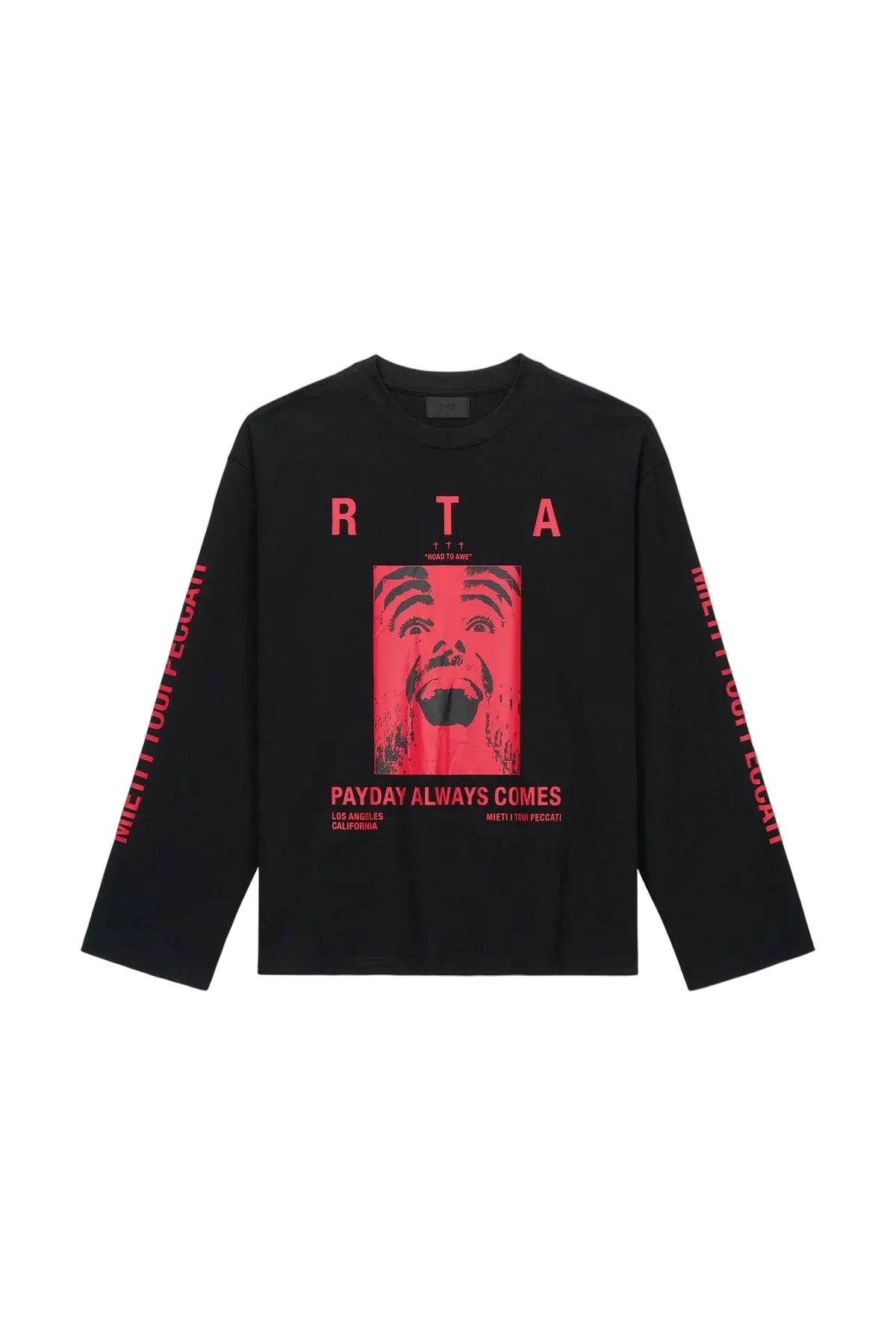 MARCEAU OVERSIZED LONG SLEEVE TEE | BLACK PAYDAY
