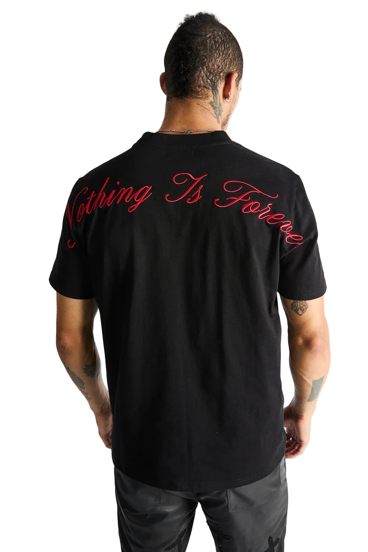 LIAM SHORT SLEEVE TEE | BLACK NIF SCRIPT