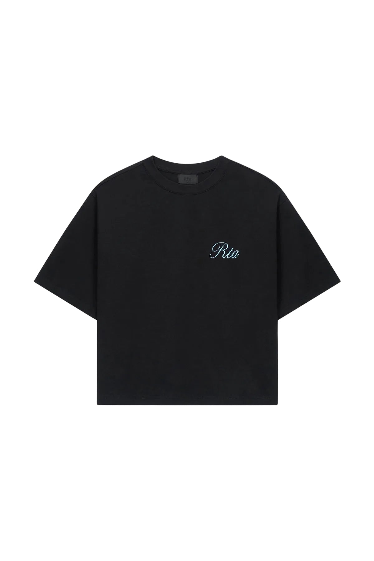 AUSTIN CROPPED OVERSIZED TEE | BLACK NIF SCRIPT