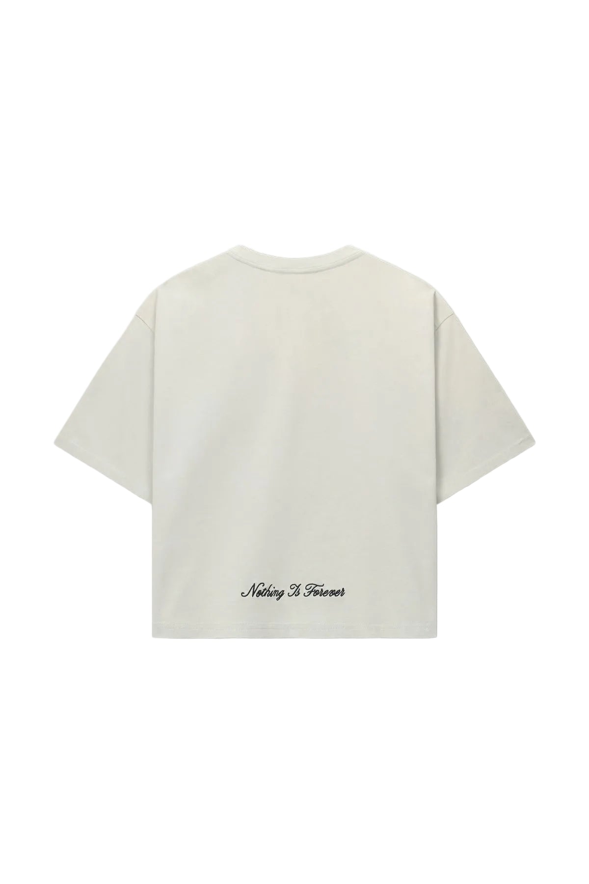 AUSTIN CROPPED OVERSIZED TEE | DUSTED GREY NIF SCRIPT