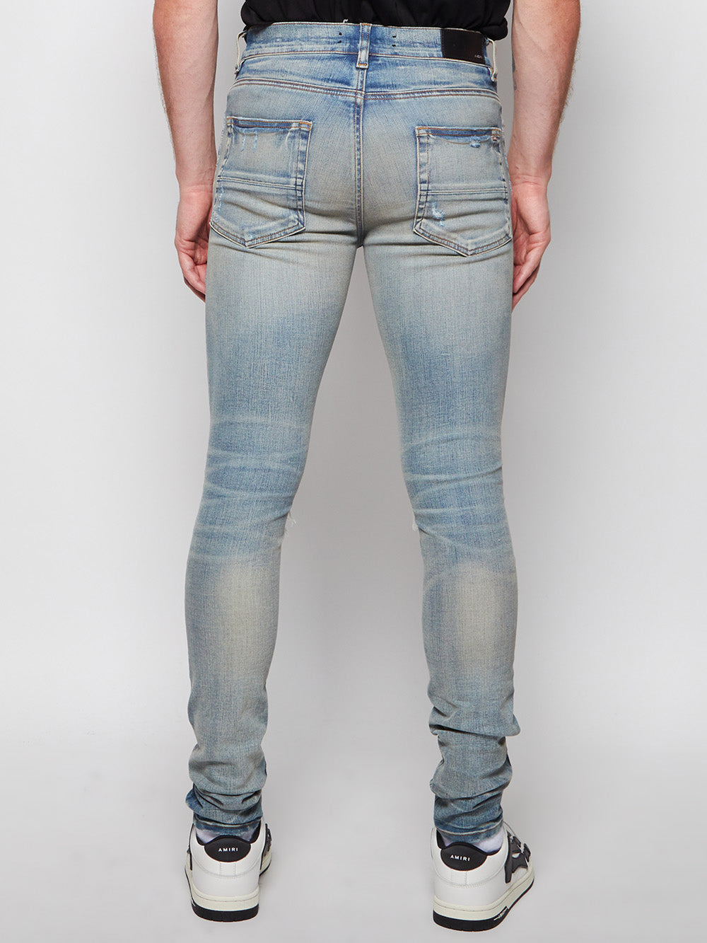 Amiri Plaid MX1 Slim-fit Jean Clay Indigo and Red