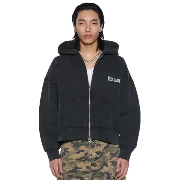 death snake halen zip hoodie ash