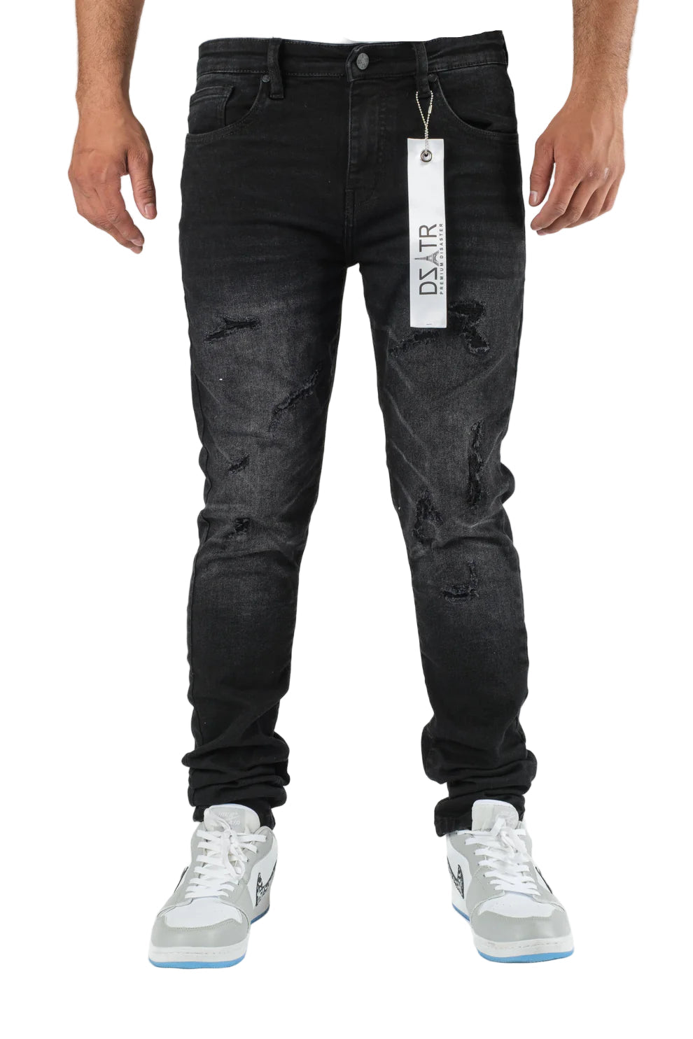 MENS CLASSIC ULTRA STRETCH DENIM - BLACK DZTR-414