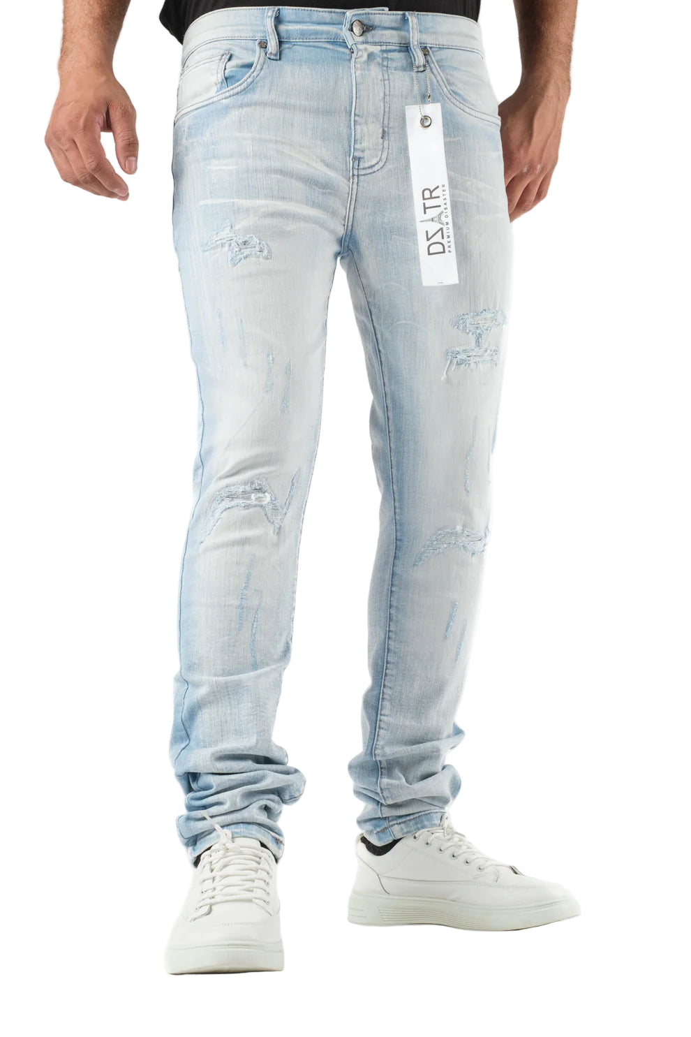 MENS CLASSIC ULTRA STRETCH DENIM - ICE BLUE DZTR-422