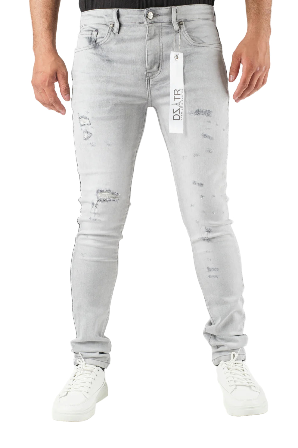 MENS CLASSIC ULTRA STRETCH DENIM - ICE GREY DZTR-409