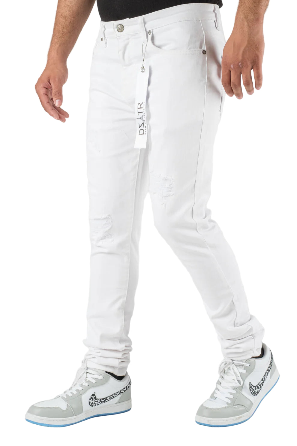 MENS CLASSIC ULTRA STRETCH DENIM - WHITE RIPS DZTR-284