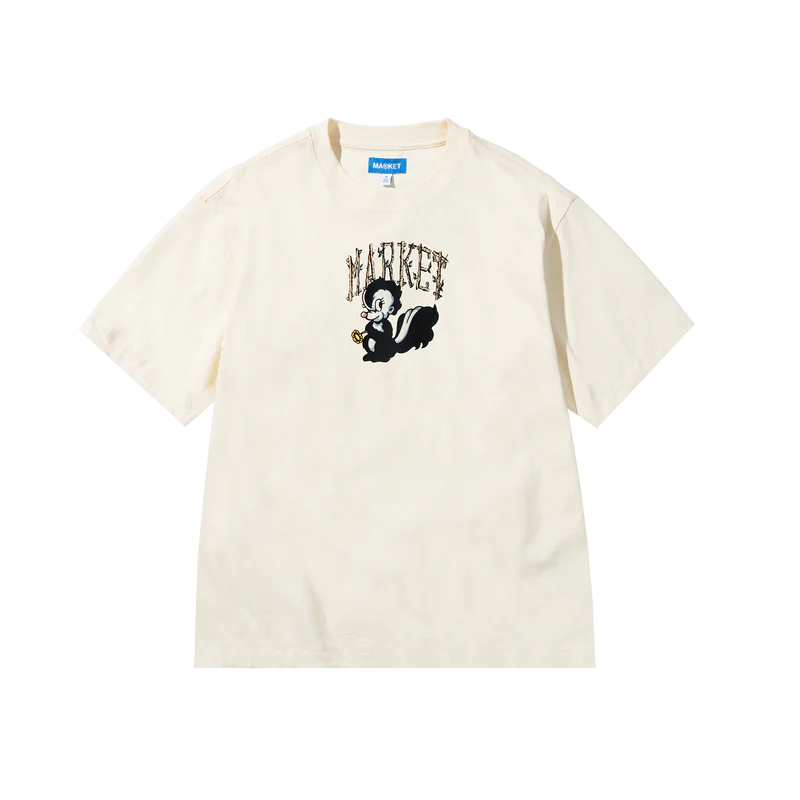 market studious SMILEY QUIET CABIN T-SHIRT