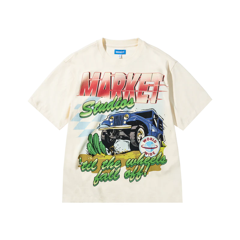 market studious WHEELS OFF T-SHIRT