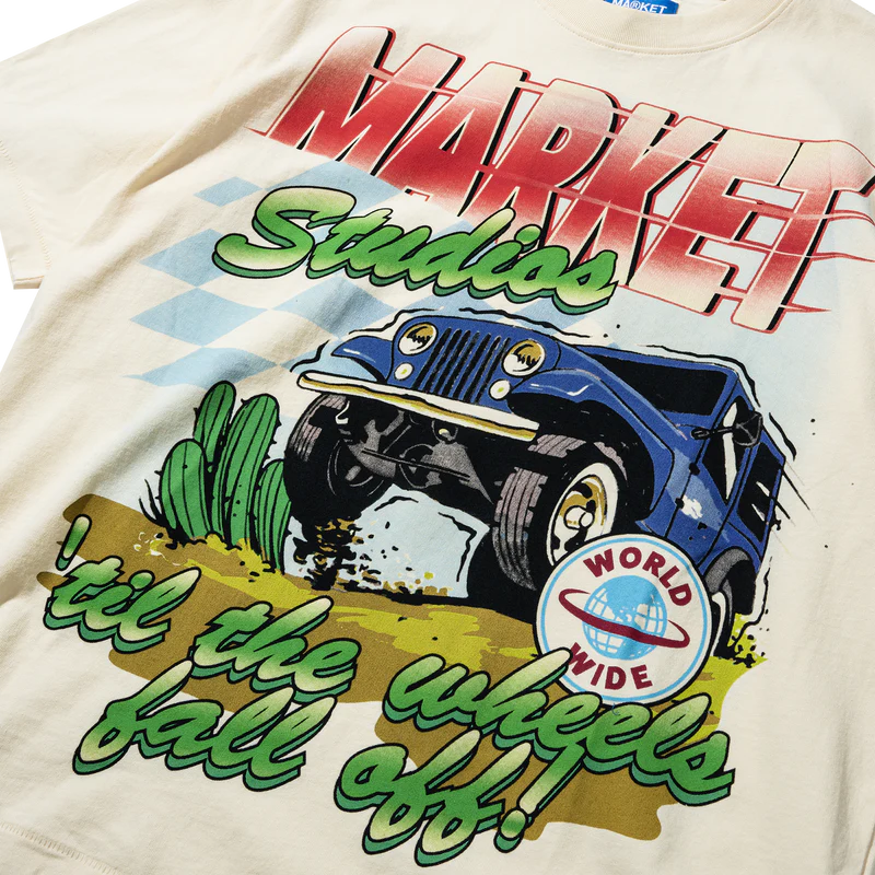 market studious WHEELS OFF T-SHIRT