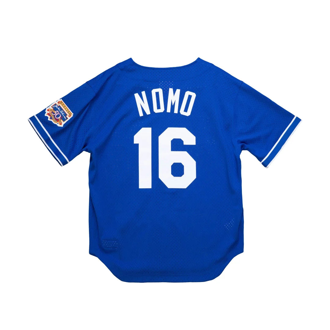 Men's Hideo Nomo Royal Los Angeles Dodgers Cooperstown Collection 1997 Authentic Batting Practice Player Jersey