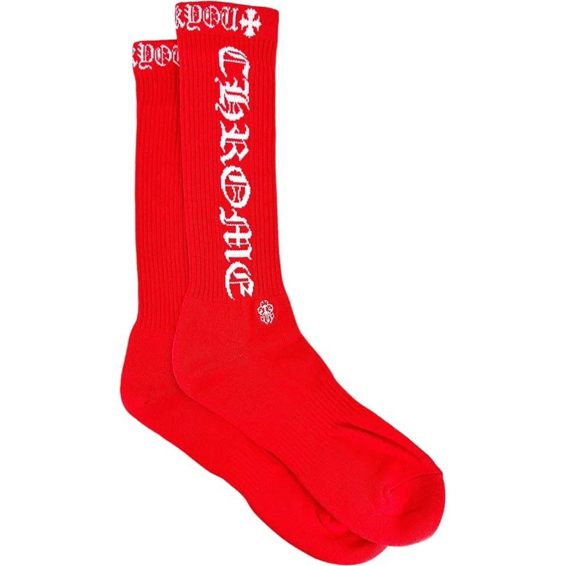 Chrome Hearts CH Logo Socks Red
