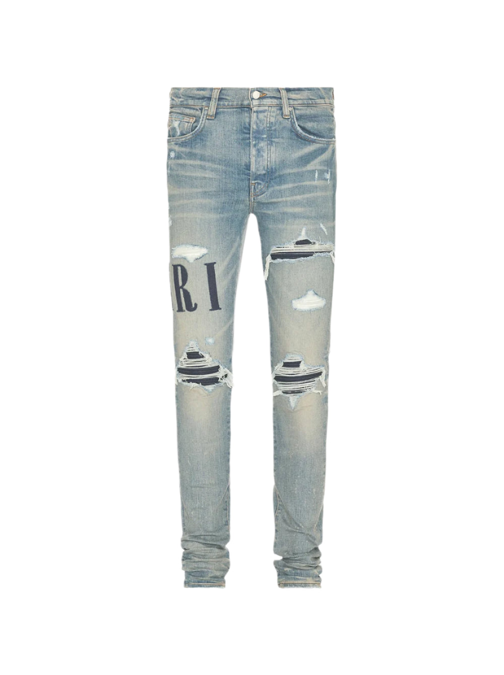 Amiri Denim Applique Logo Jean in Clay Indigo