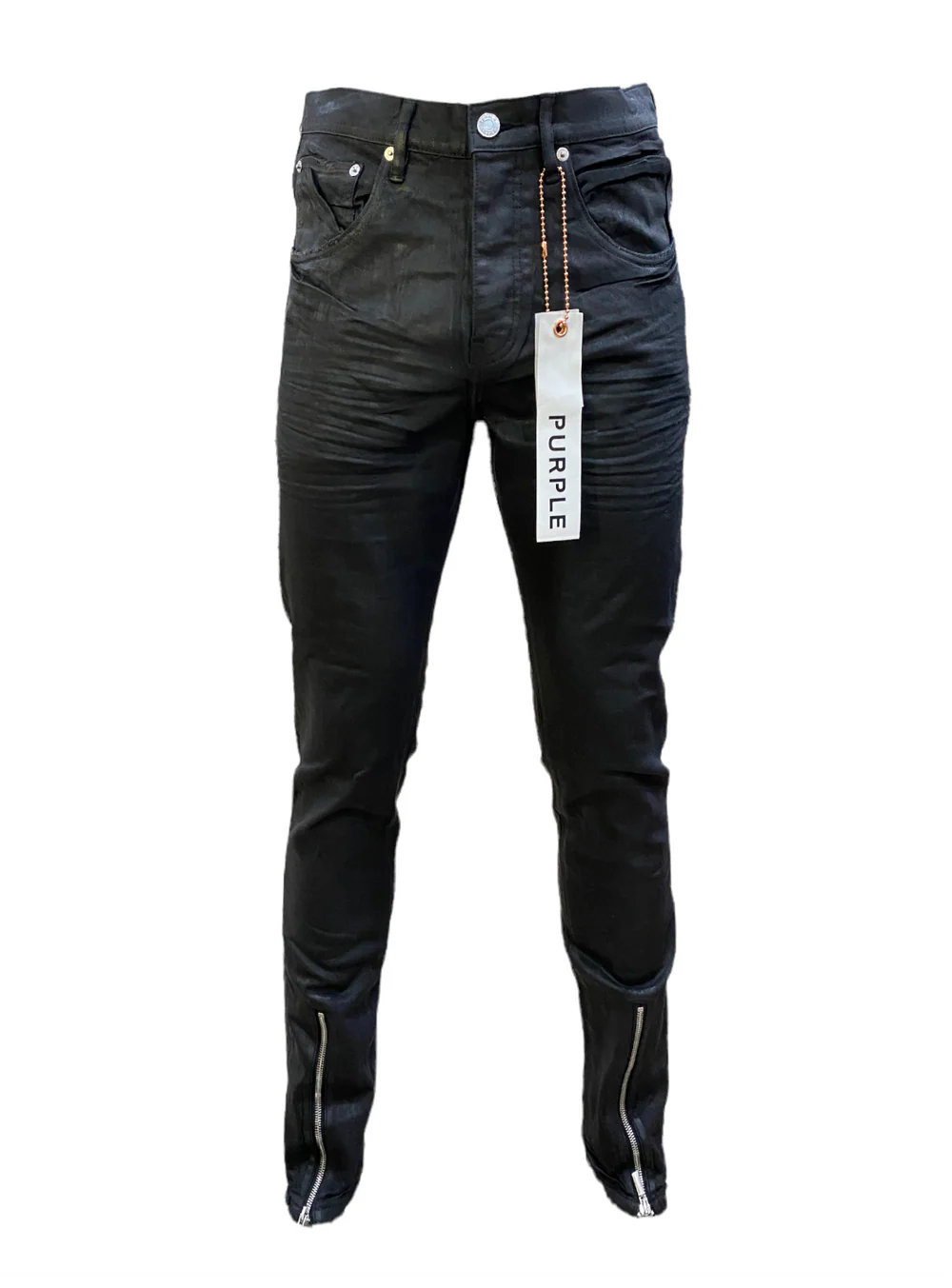 Purple Brand Center Front Hem in Black