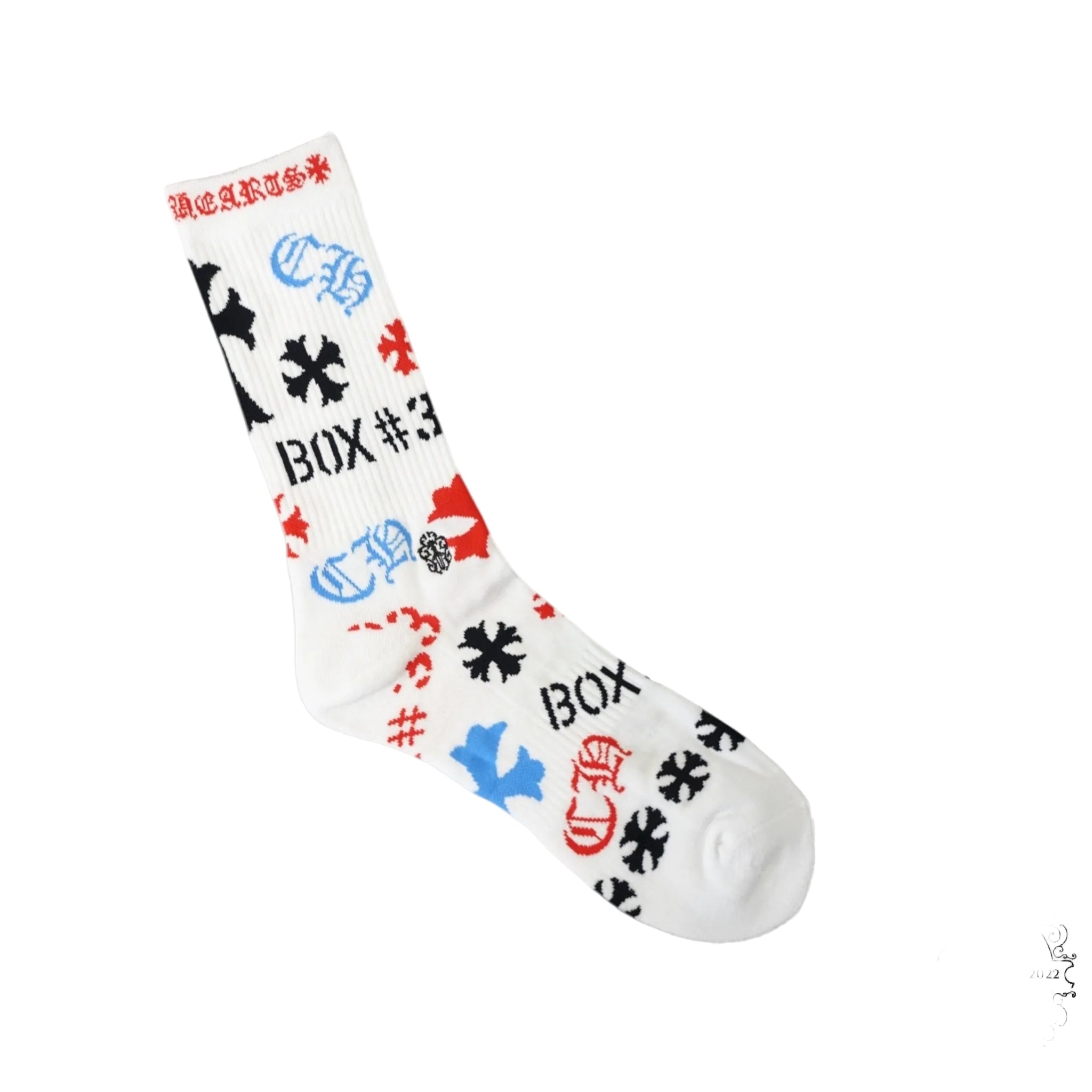 Chrome Hearts Stencil Socks White