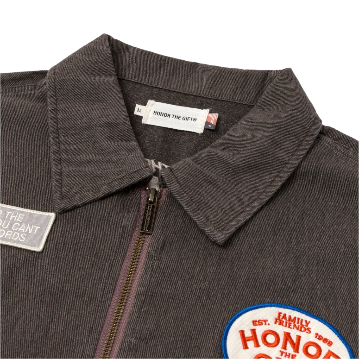 Twill Full Zip Shirt - Black