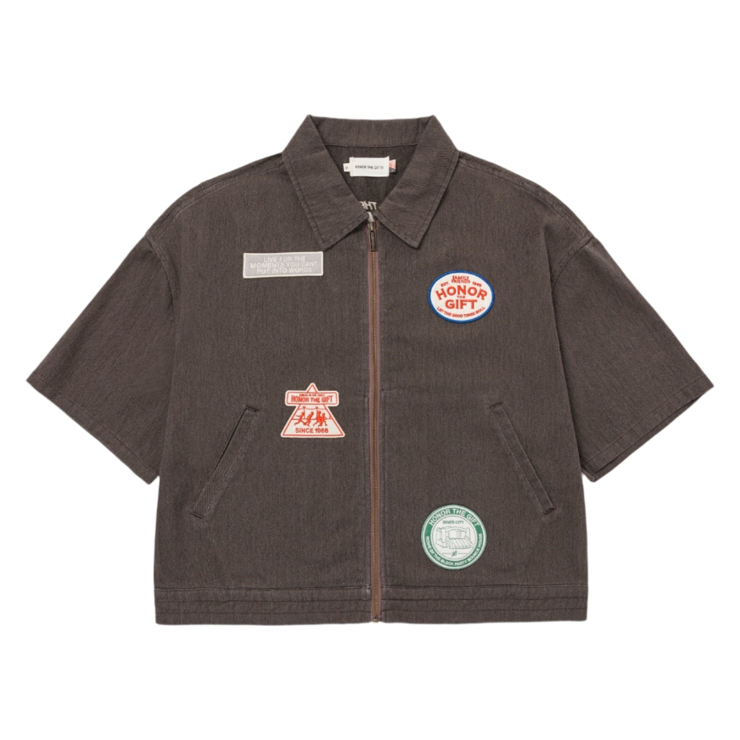Twill Full Zip Shirt - Black