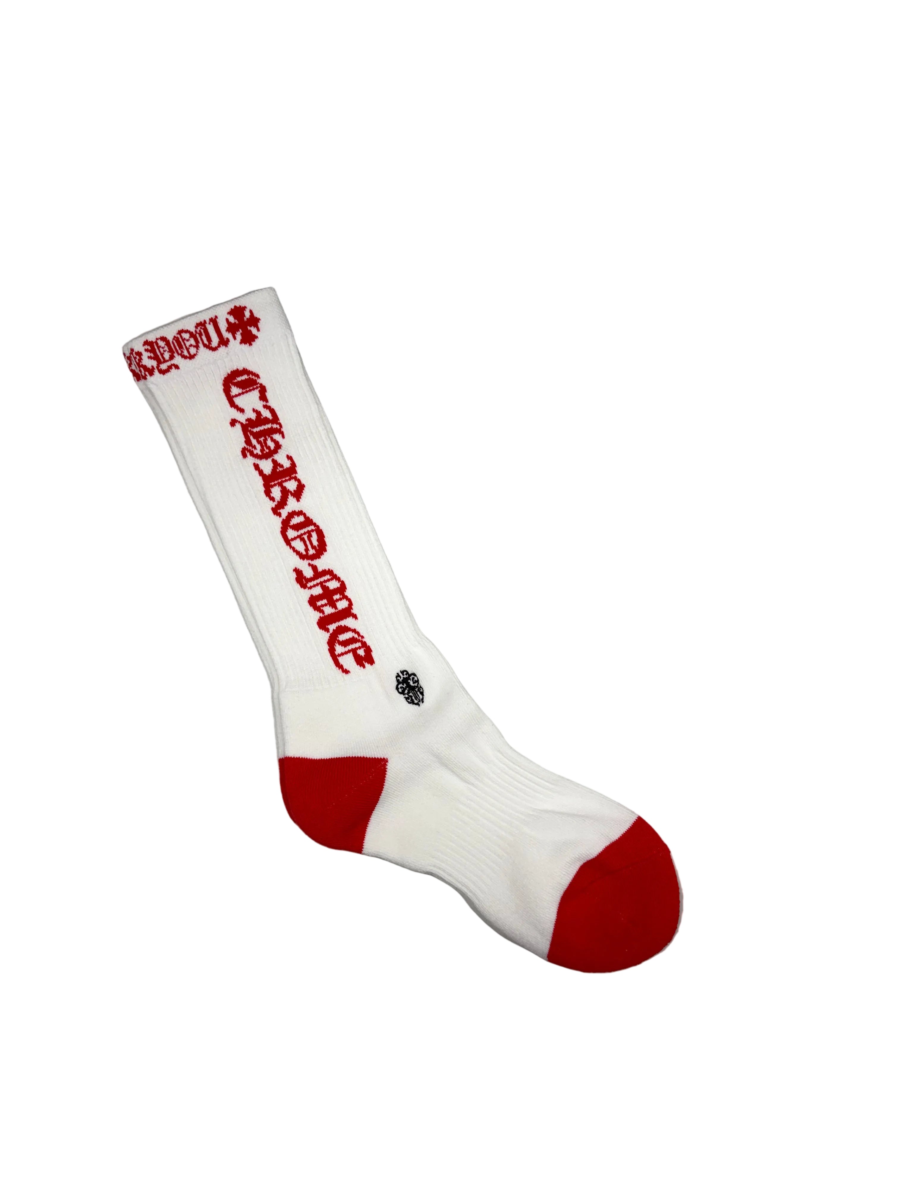 Chrome Hearts CH Logo Socks White/Red