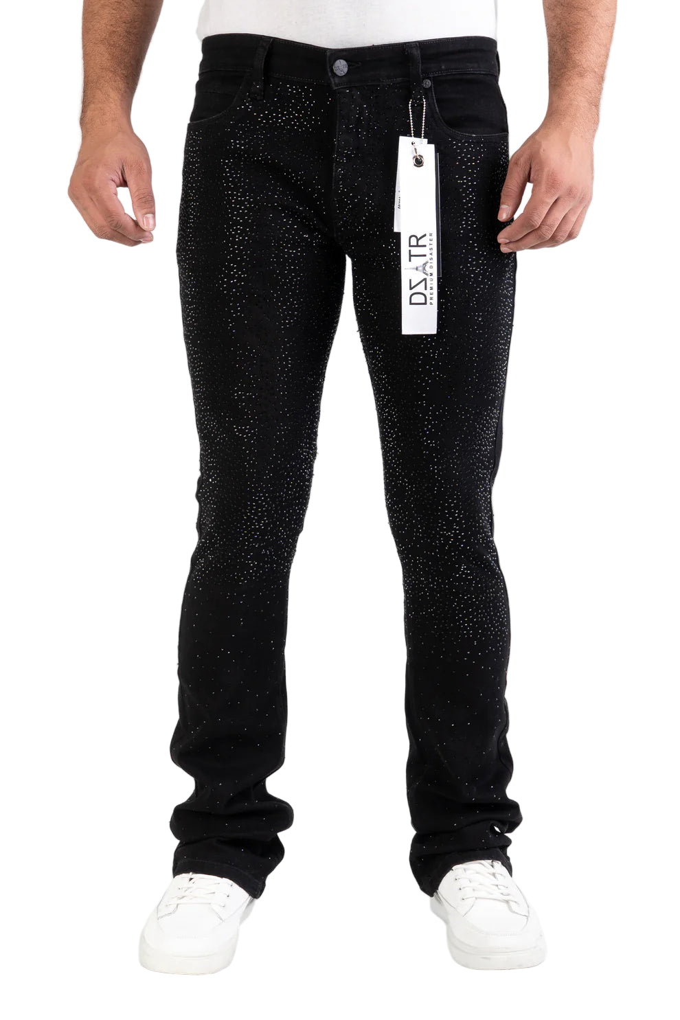 MENS CLASSIC ULTRA STRETCH DENIM - STACKED BLACK STONE DZTR-492