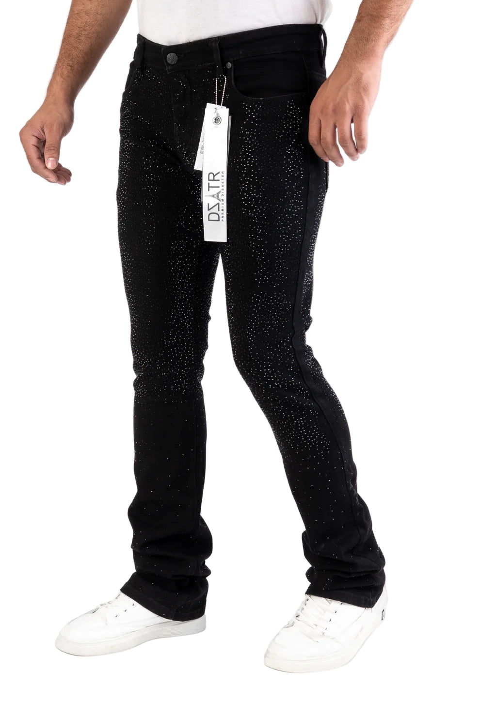 MENS CLASSIC ULTRA STRETCH DENIM - STACKED BLACK STONE DZTR-492