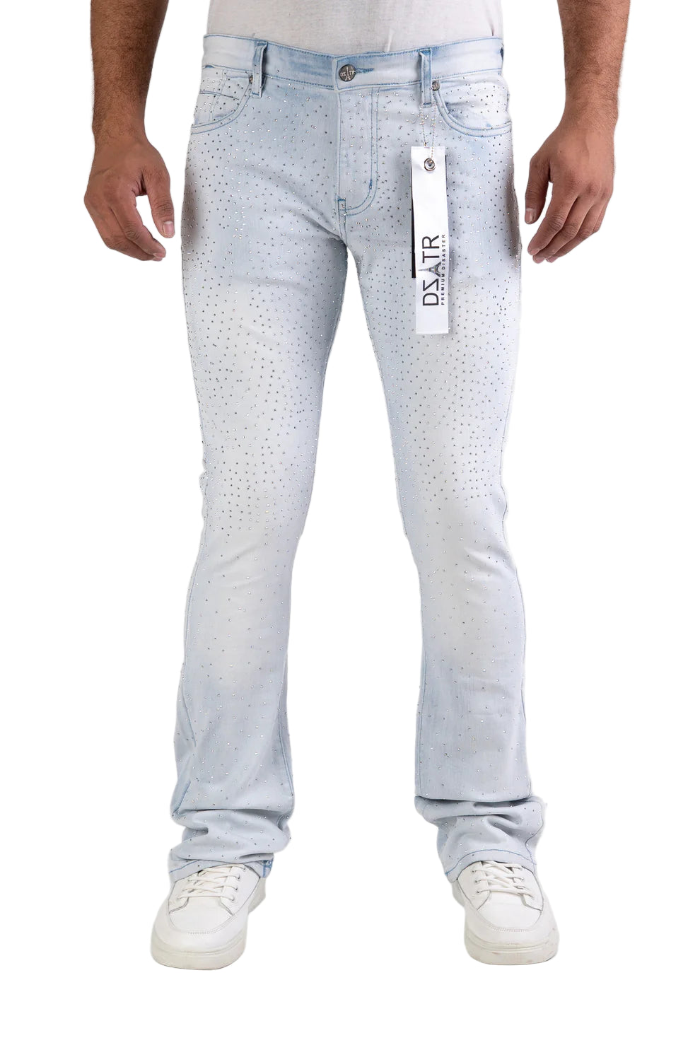 MENS CLASSIC ULTRA STRETCH DENIM - STACKED ICE STONE DZTR-492