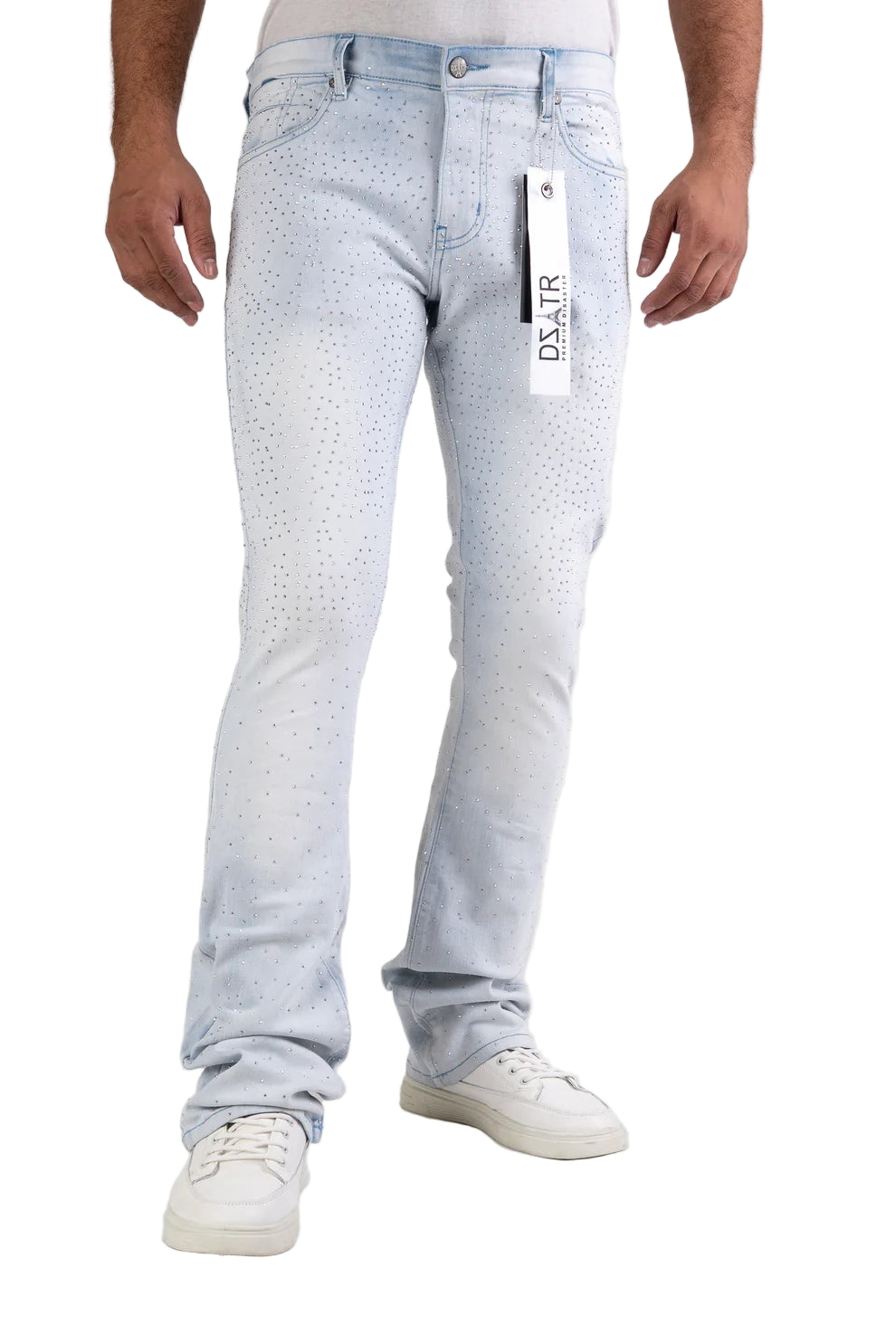 MENS CLASSIC ULTRA STRETCH DENIM - STACKED ICE STONE DZTR-492