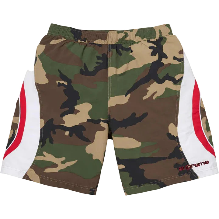 Paneled Water Short Woodland Camo
