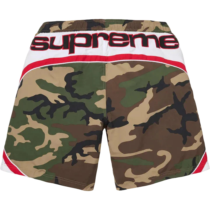 Paneled Water Short Woodland Camo