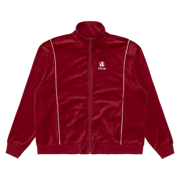 Sinclair Velour Piping Jacket Burgundy