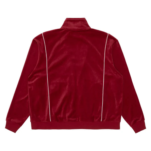 Sinclair Velour Piping Jacket Burgundy