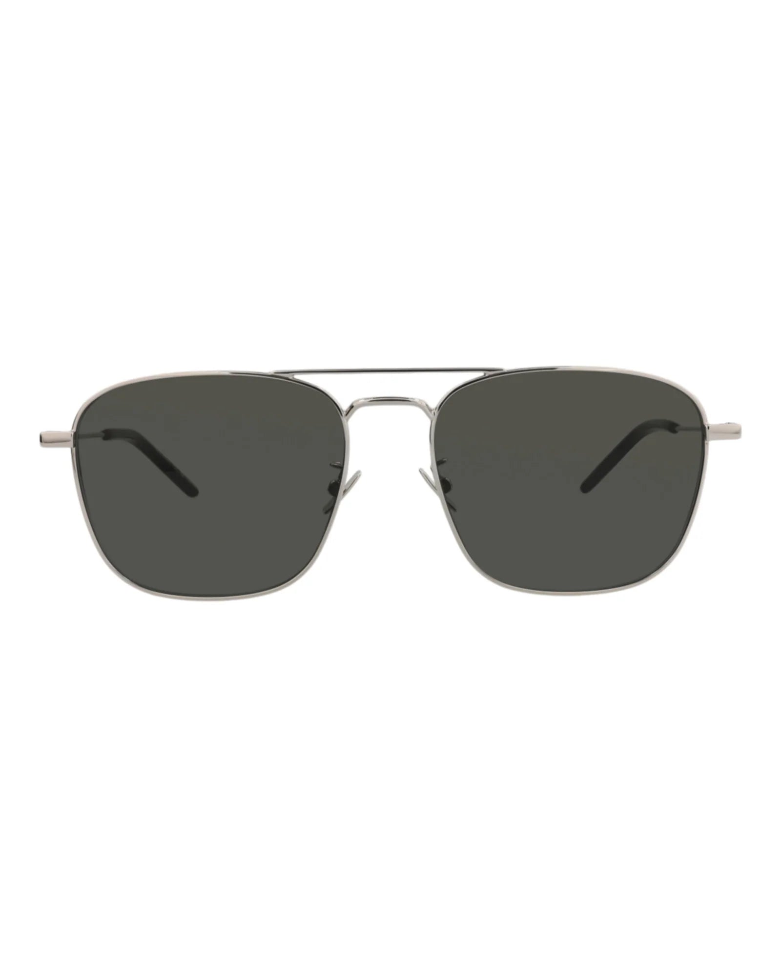 Saint Laurent Unisex Aviator Silver Silver Sunglasses