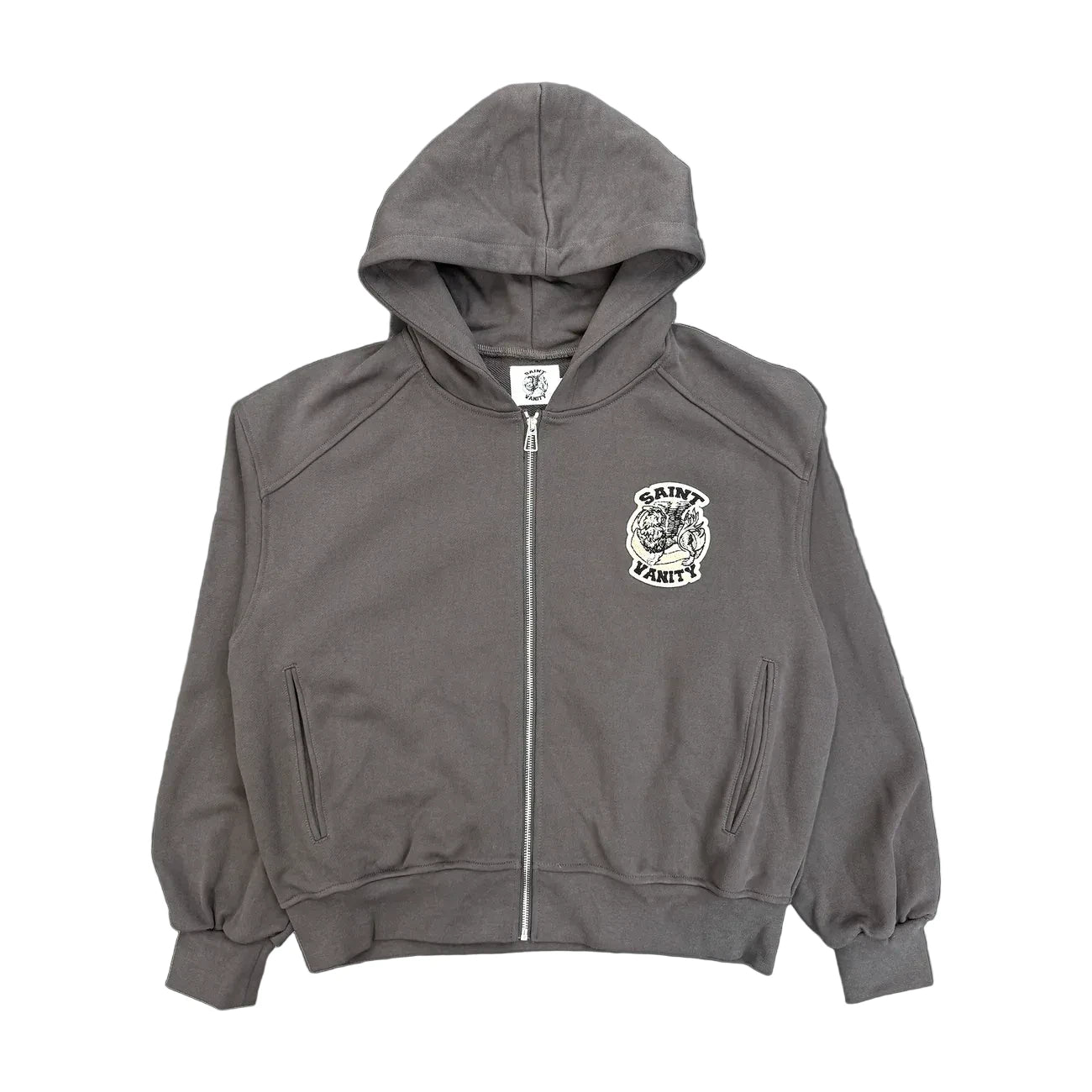 Saint Vanity Uniform Zip Up Hoodie Grey