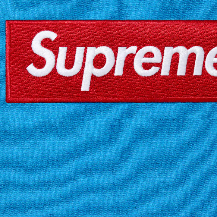 Supreme Box Logo Hooded Sweatshirt (FW25) CYAN