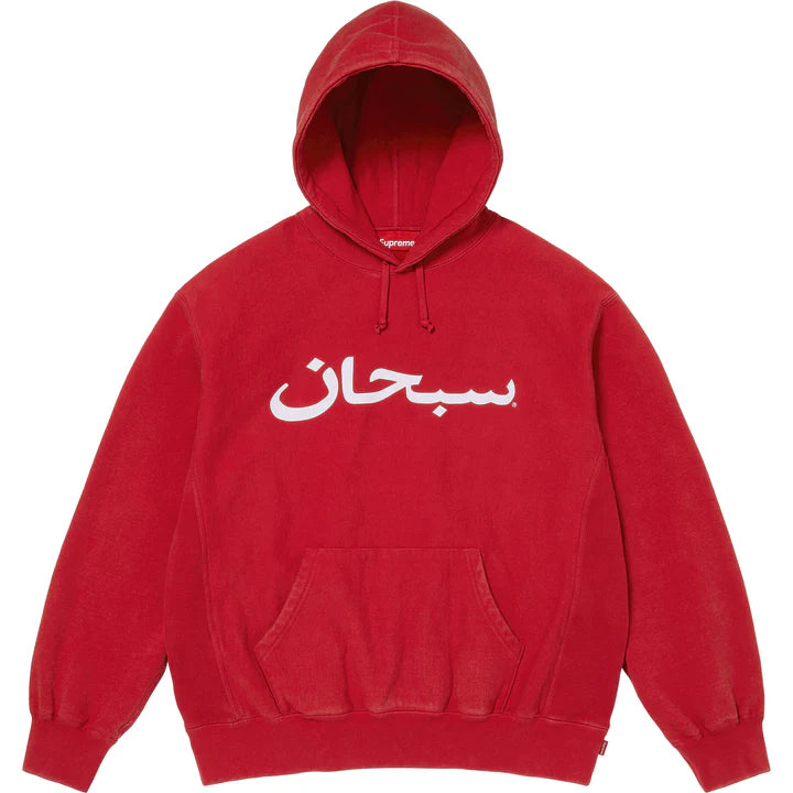 ARABIC LOGO HOODED SWEATSHIRT 'RED' SS26
