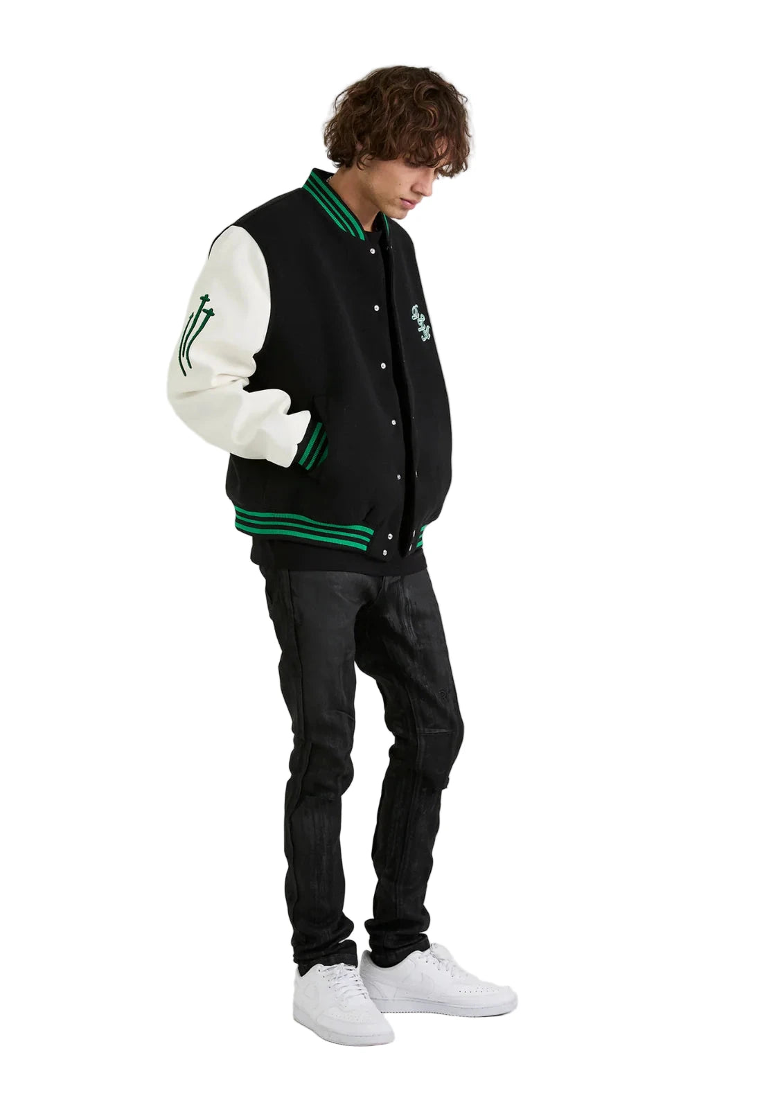 RTA MARTY JACKET | BLACK WHITE SCRIPT LOGO