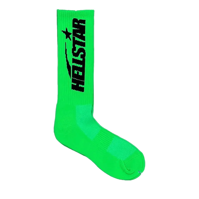 Hellstar Logo Socks Neon Green